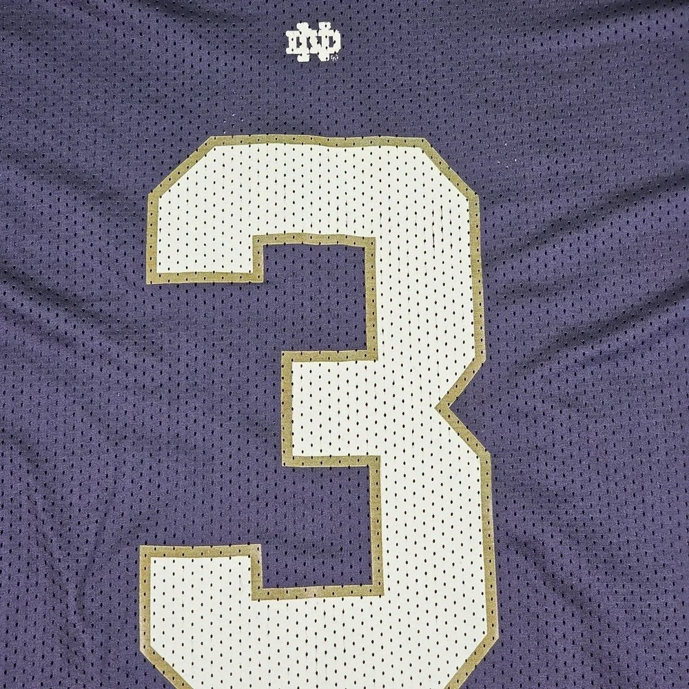 Notre‎ Dame Fighting Irish Jersey Mens Medium Purple NCAA Football Adidas #3